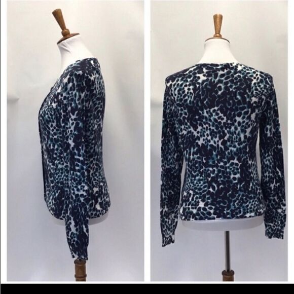 BANANA REPUBLIC Animal Print Cardigan - Picture 3 of 10